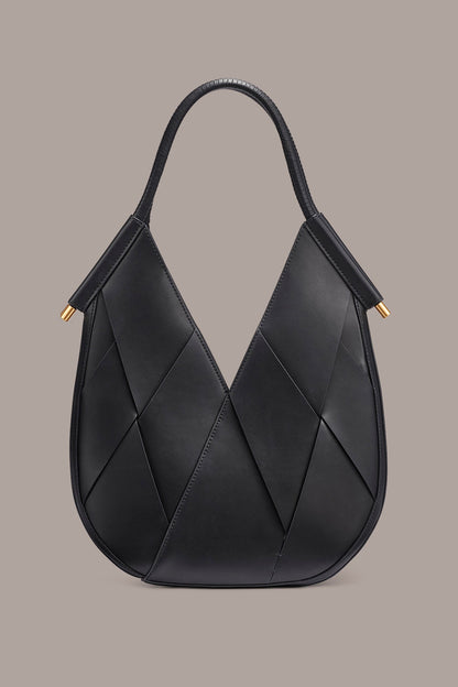 Donna Karan BALDWIN WOVEN LEATHER MINI SHOULDER BAG
