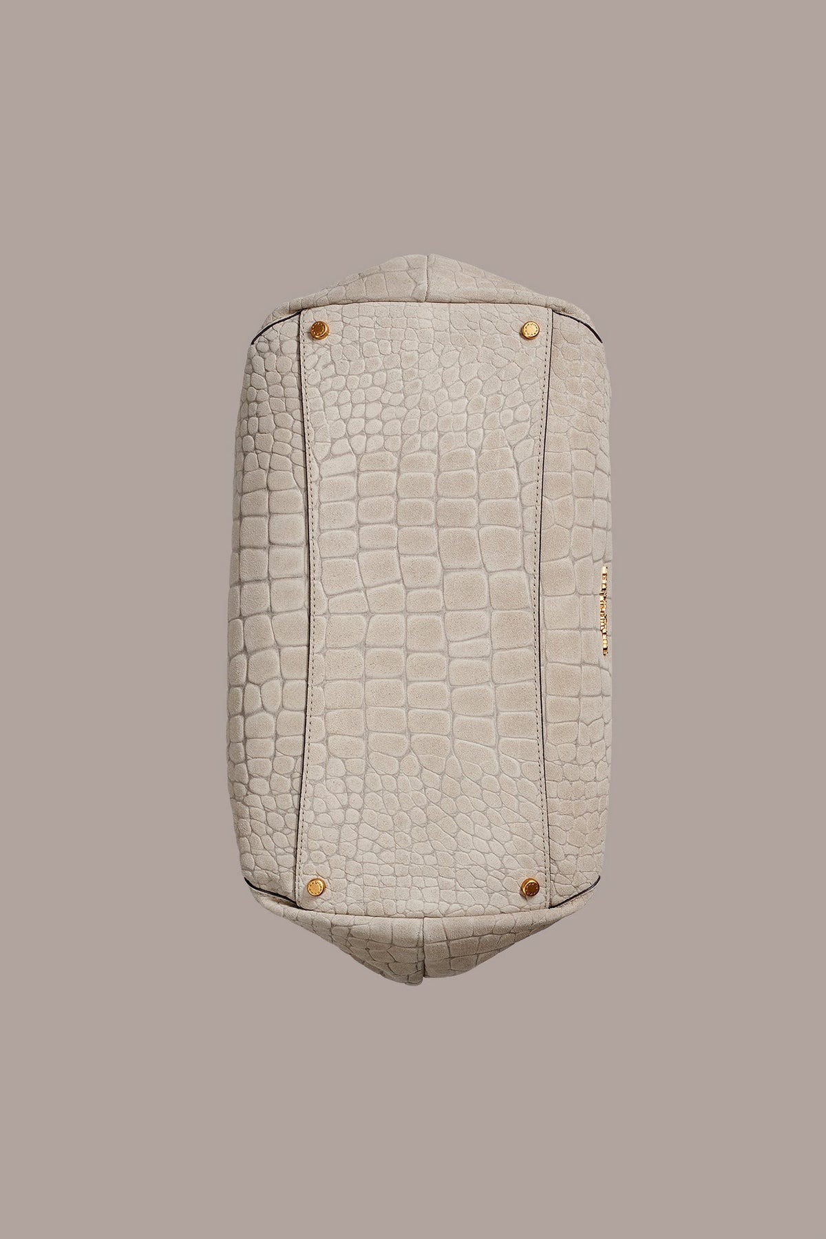 Donna Karan GLENWOOD CROC-EFFECT SUEDE SHOULDER BAG