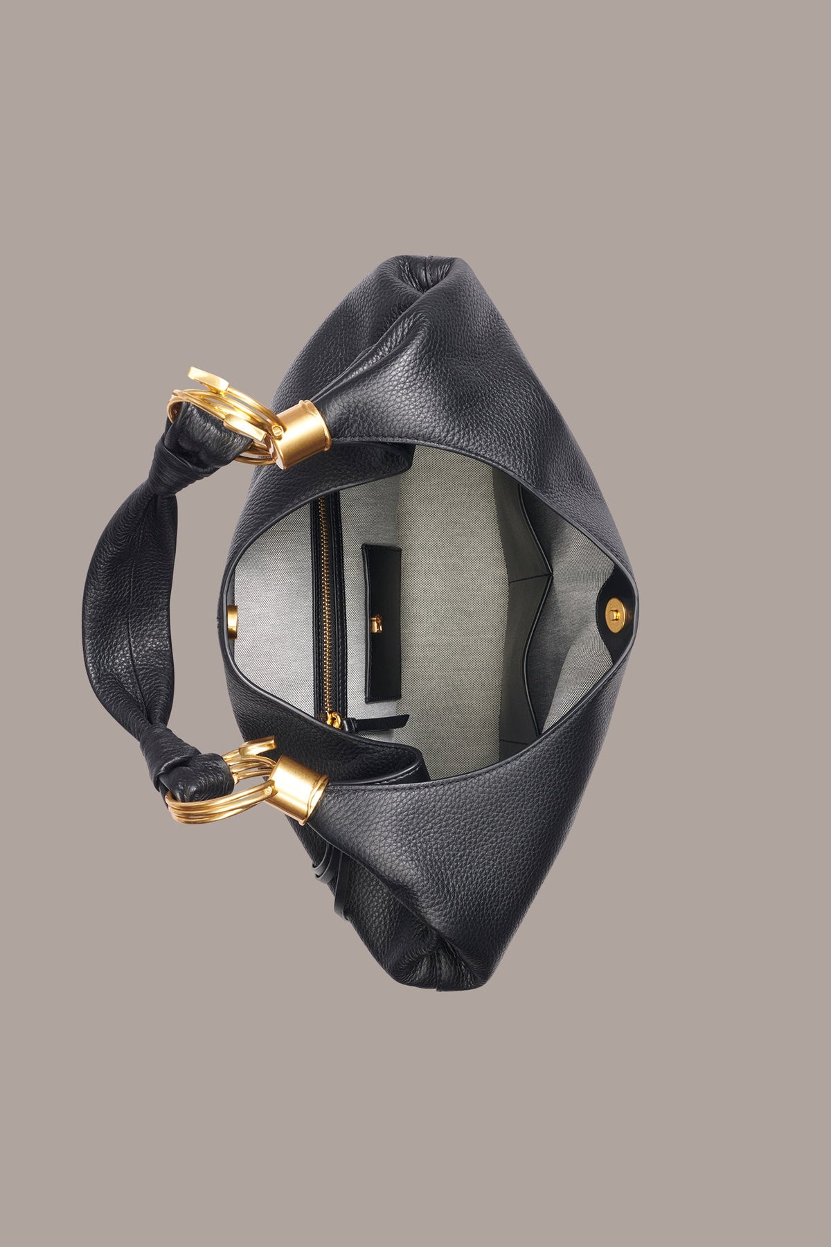 Donna Karan TARTAN LEATHER HOBO BAG