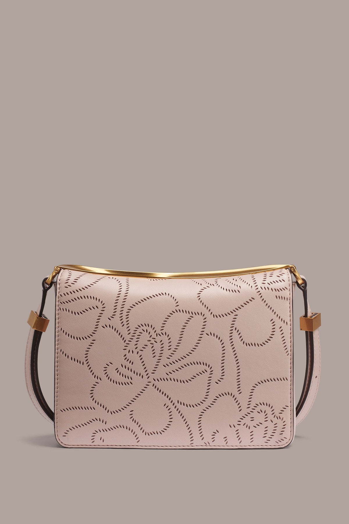 Donna Karan JERICHO FLORAL LEATHER SHOULDER BAG