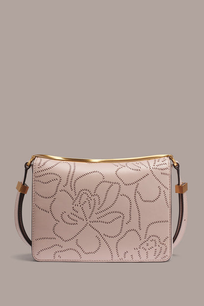 Donna Karan JERICHO FLORAL LEATHER SHOULDER BAG