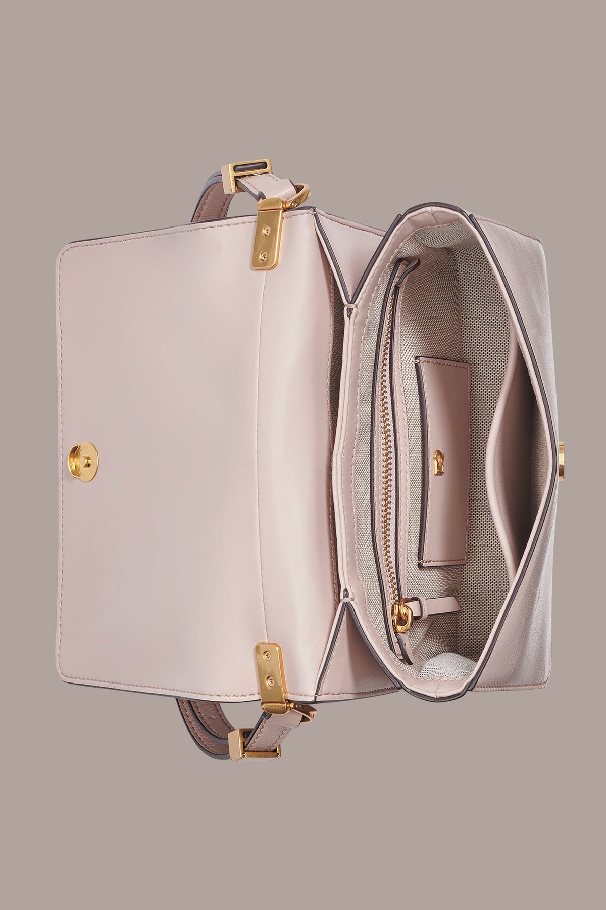 Donna Karan JERICHO FLORAL LEATHER SHOULDER BAG