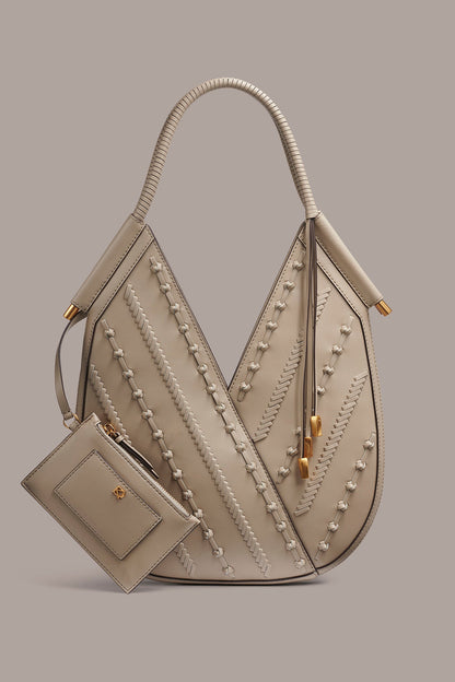 Donna Karan BALDWIN LEATHER KNOT MINI SHOULDER BAG