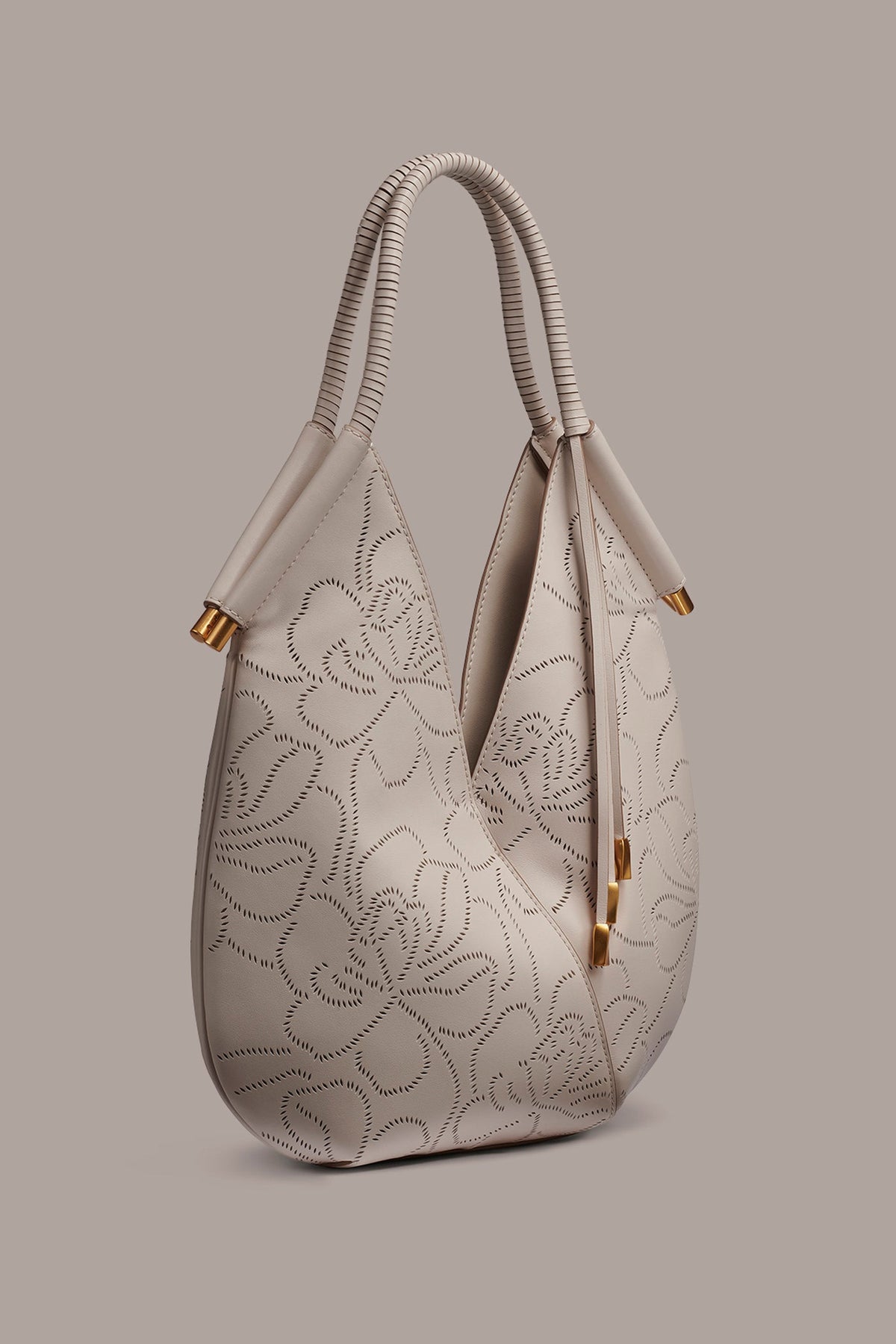 Donna Karan BALDWIN FLORAL LEATHER MINI SHOULDER BAG