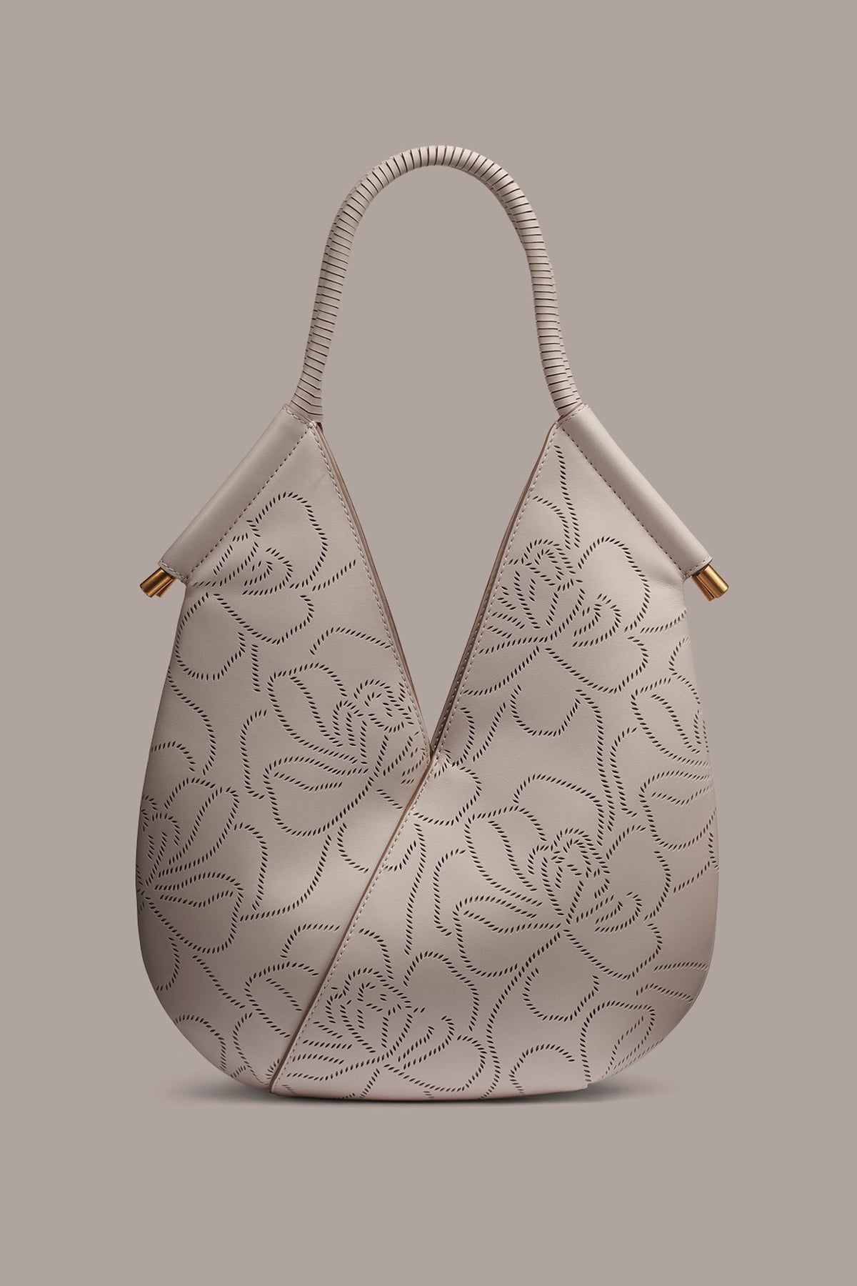 Donna Karan BALDWIN FLORAL LEATHER MINI SHOULDER BAG