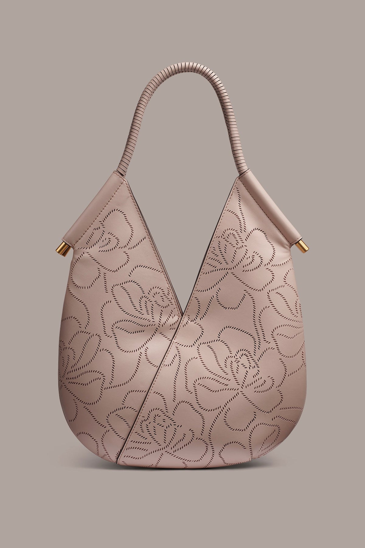 Donna Karan BALDWIN FLORAL LEATHER MINI SHOULDER BAG