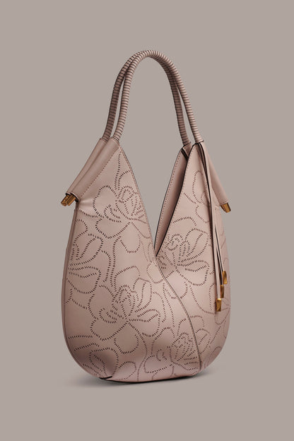 Donna Karan BALDWIN FLORAL LEATHER MINI SHOULDER BAG