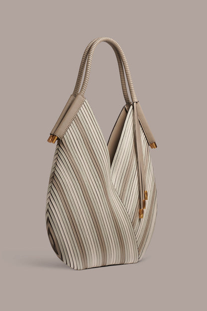 Donna Karan BALDWIN CHEVRON LEATHER MINI SHOULDER BAG