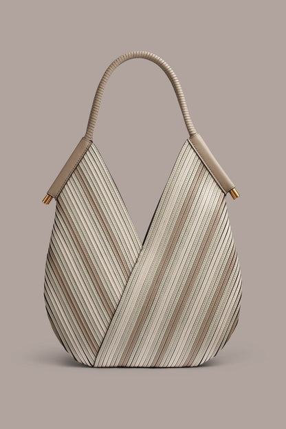 Donna Karan BALDWIN CHEVRON LEATHER MINI SHOULDER BAG