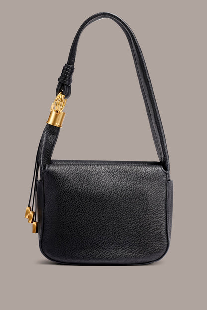 Donna Karan TARTAN LEATHER HOBO SHOULDER BAG