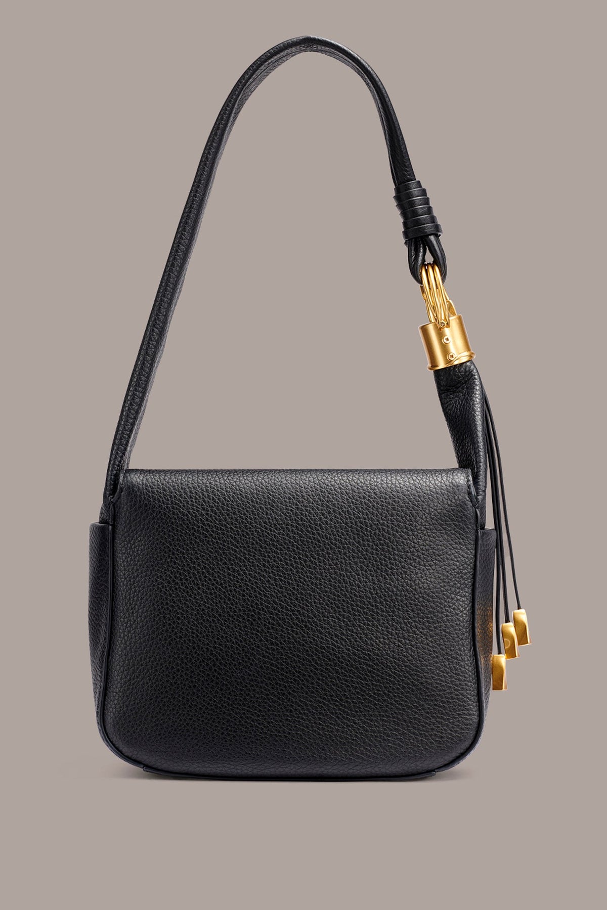 Donna Karan TARTAN LEATHER HOBO SHOULDER BAG