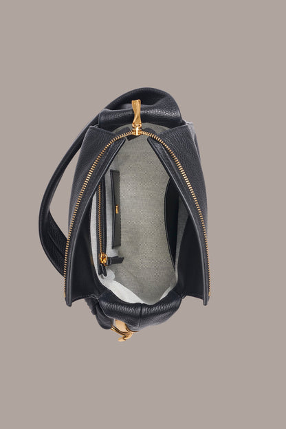 Donna Karan TARTAN LEATHER HOBO SHOULDER BAG