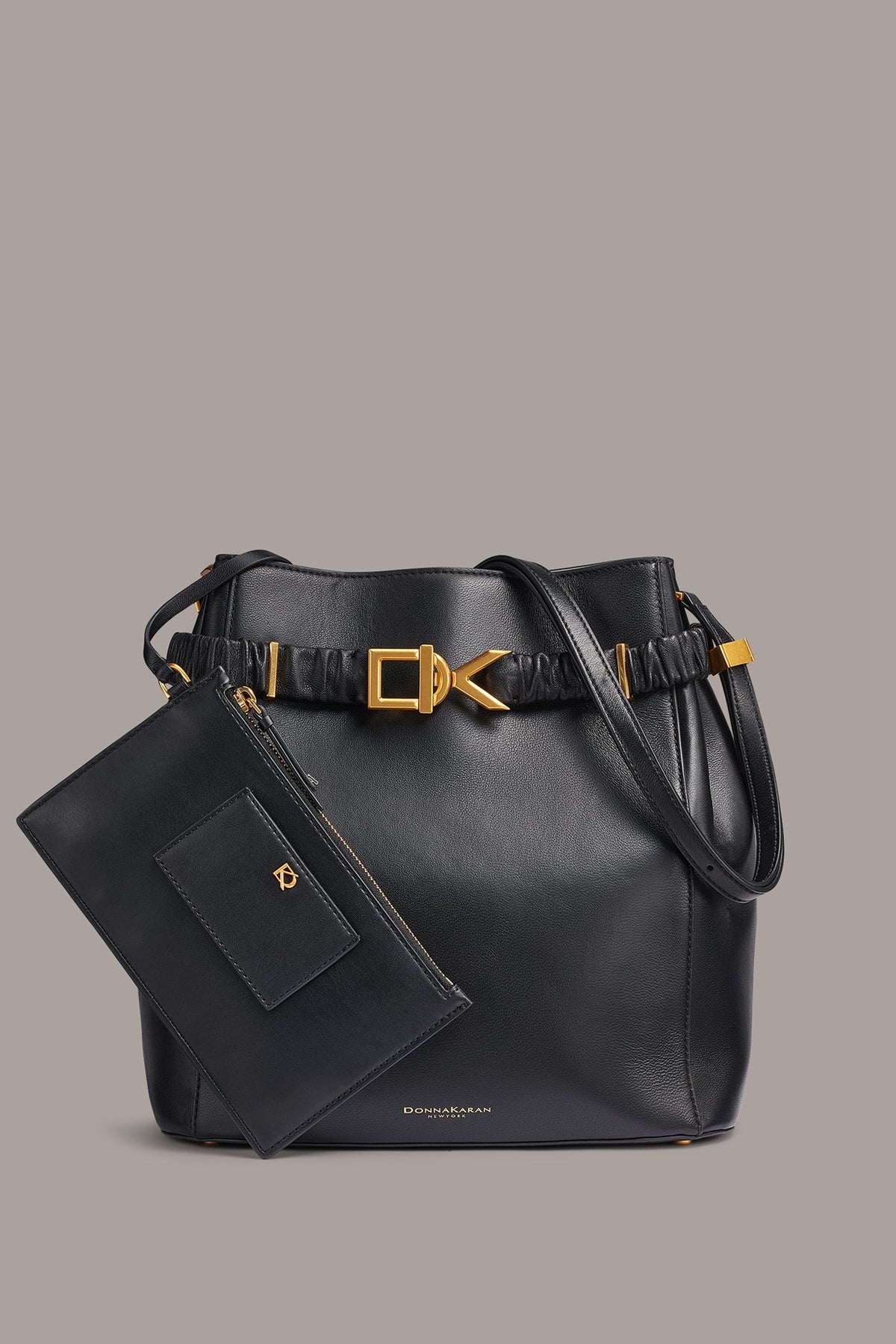 Donna Karan GINGHAM BUCKET BAG