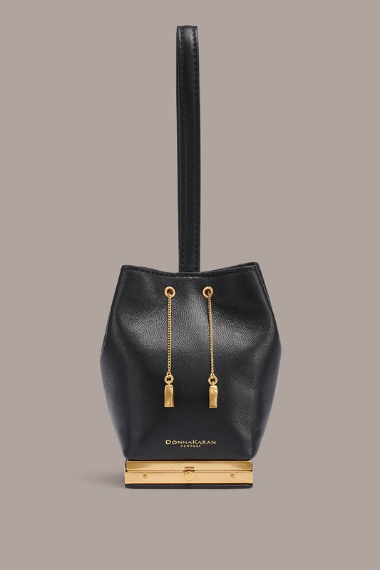 Donna Karan SISAL LEATHER CLUTCH
