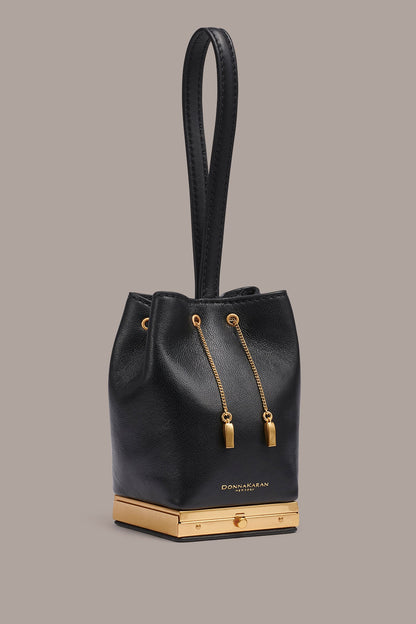 Donna Karan SISAL LEATHER CLUTCH