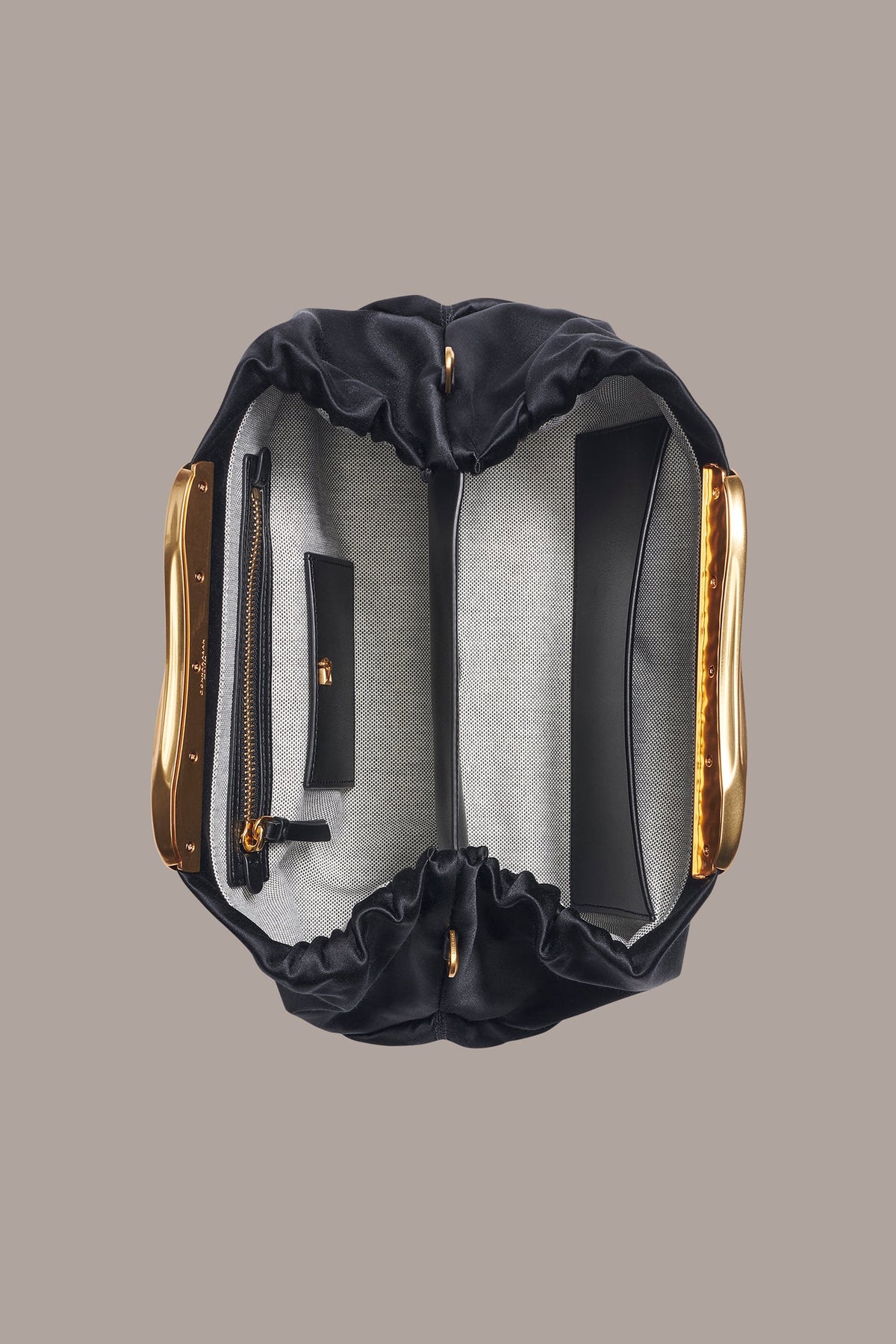 Donna Karan POPLIN SATIN CLUTCH