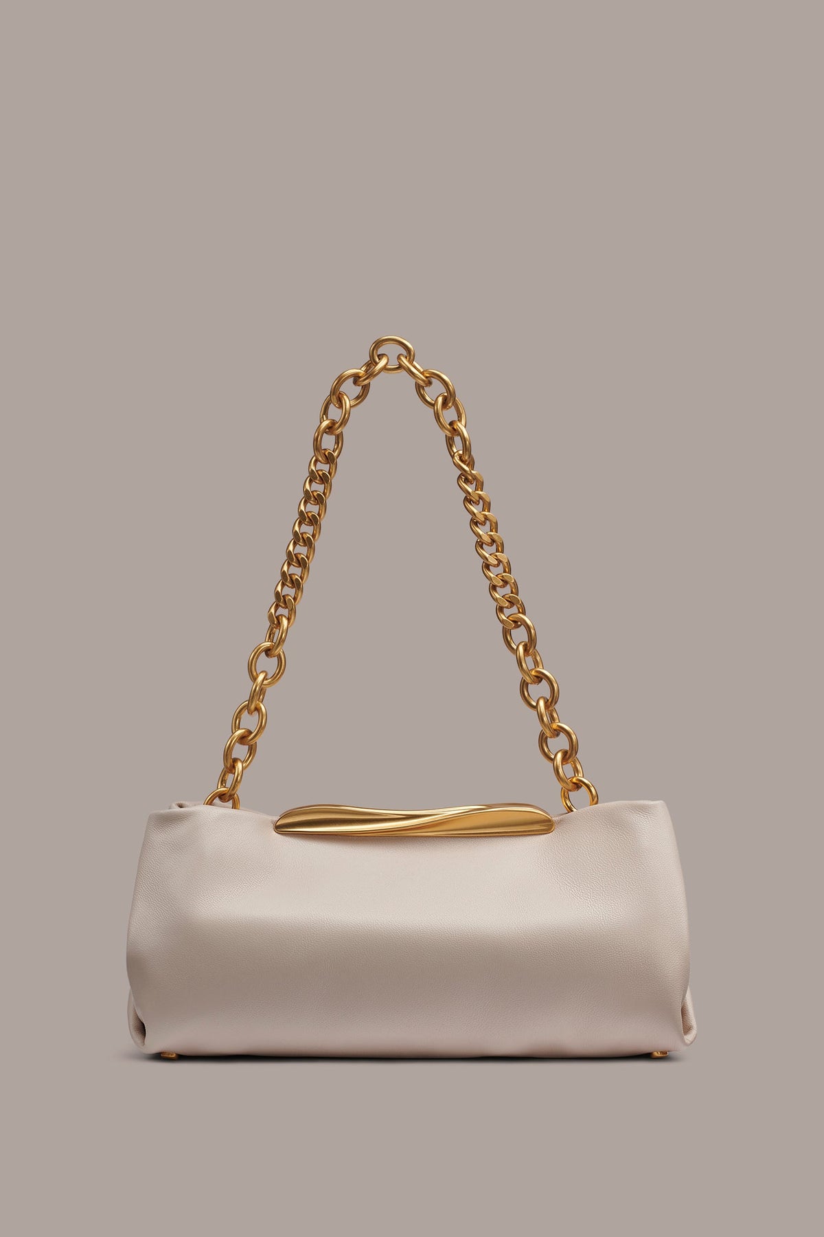 Donna Karan POPLIN LEATHER CLUTCH