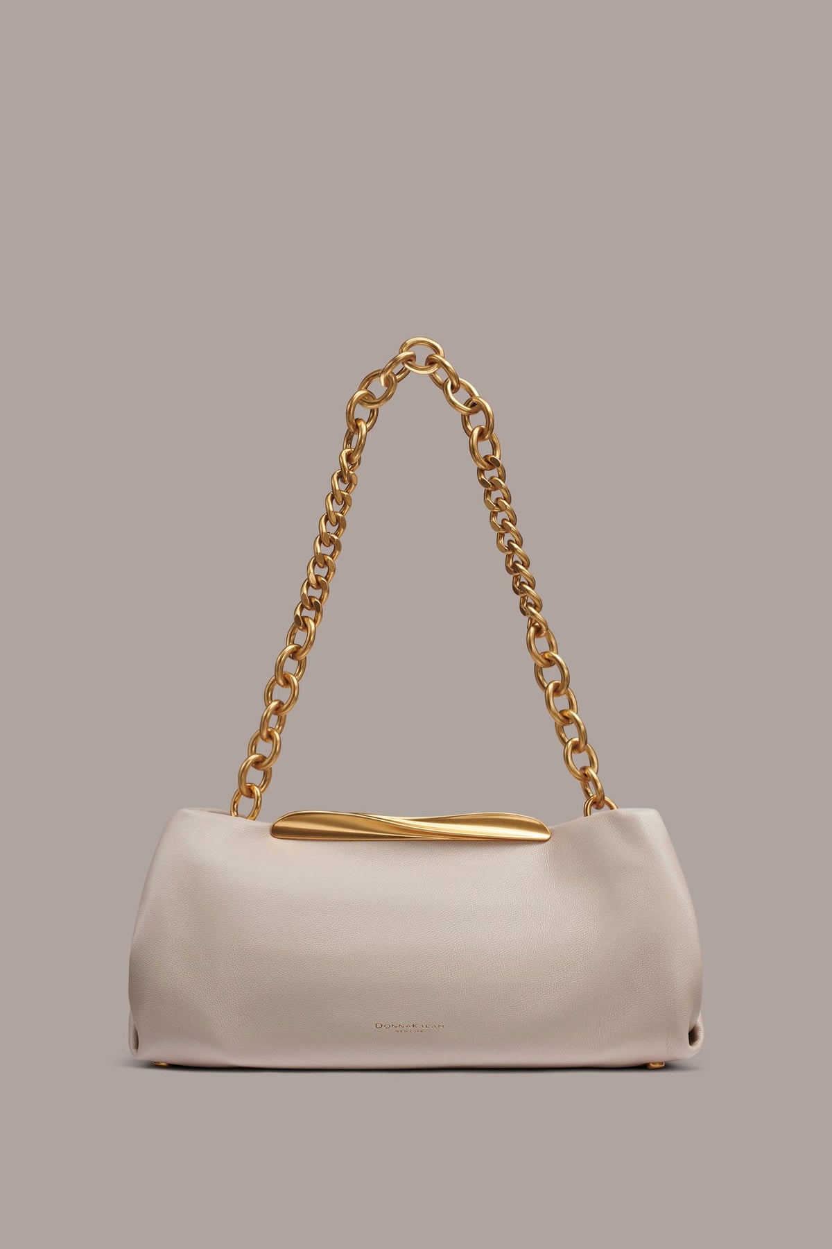 Donna Karan POPLIN LEATHER CLUTCH