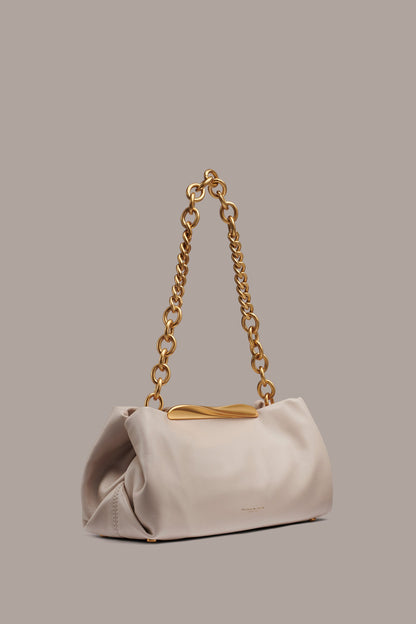 Donna Karan POPLIN LEATHER CLUTCH