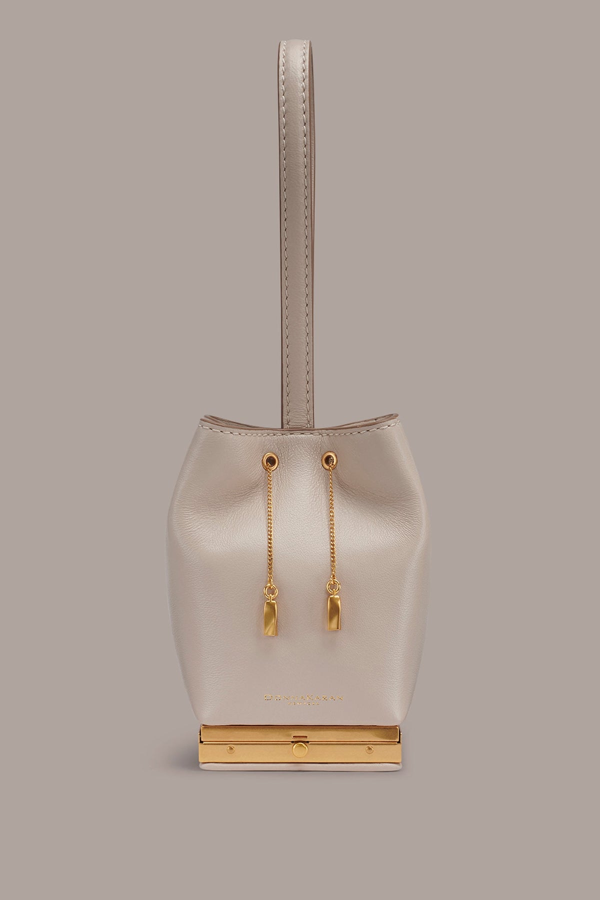 Donna Karan SISAL LEATHER CLUTCH