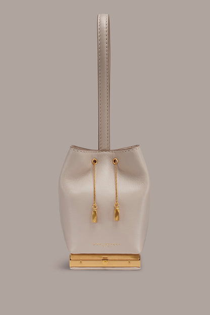 Donna Karan SISAL LEATHER CLUTCH