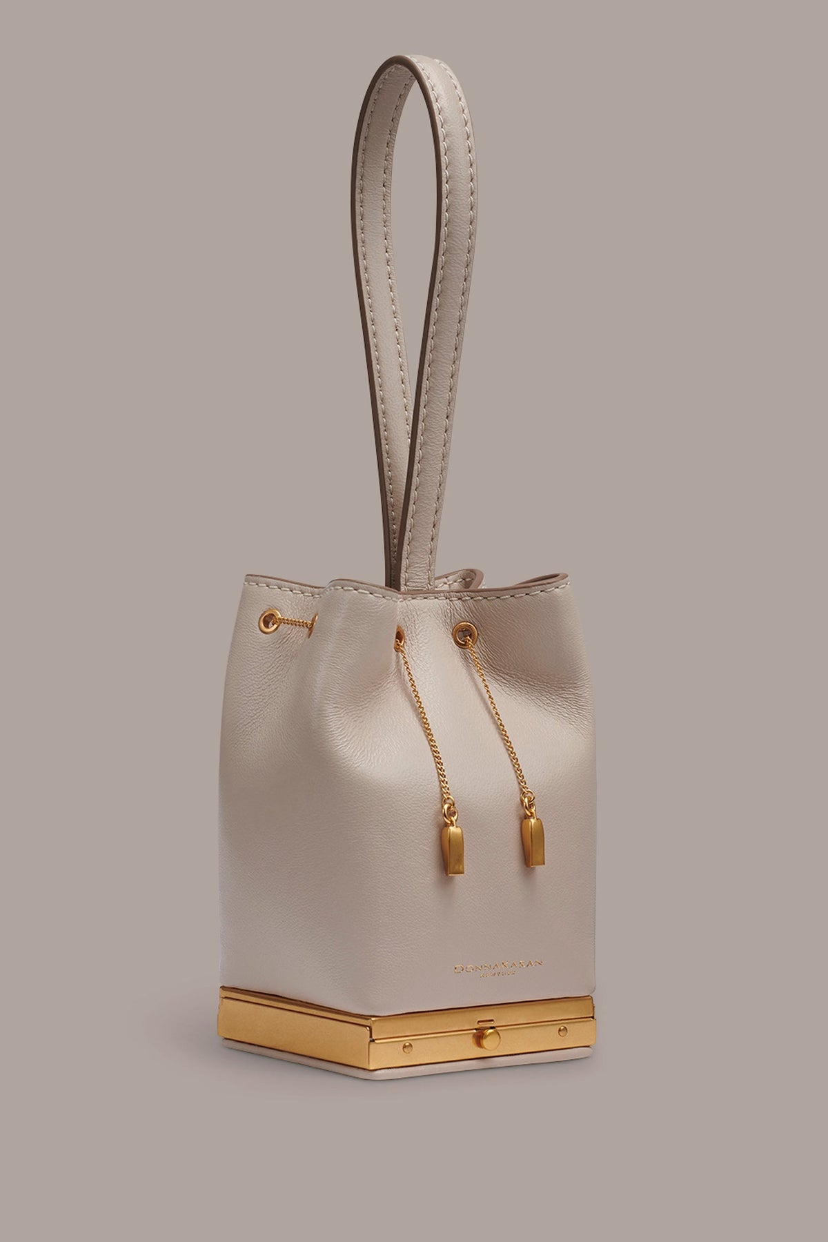 Donna Karan SISAL LEATHER CLUTCH