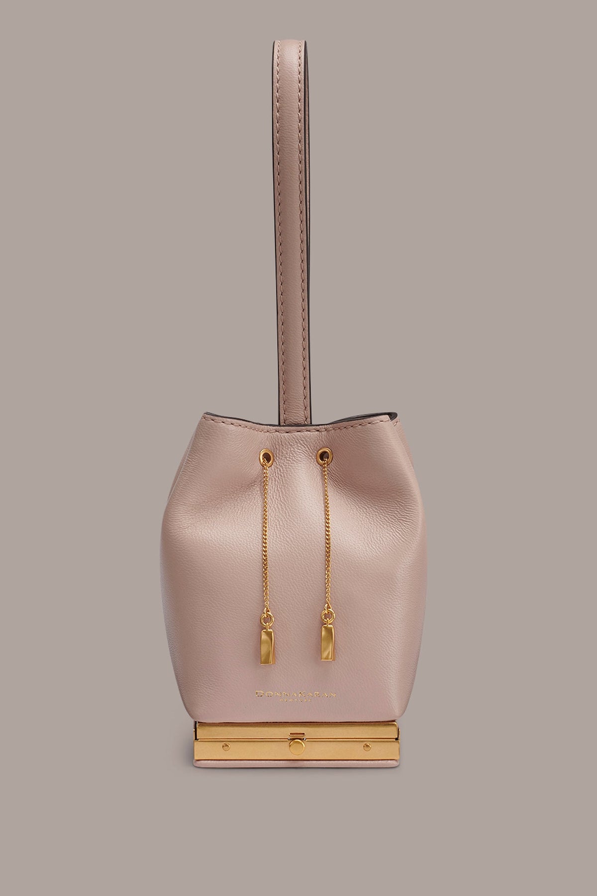 Donna Karan SISAL LEATHER CLUTCH