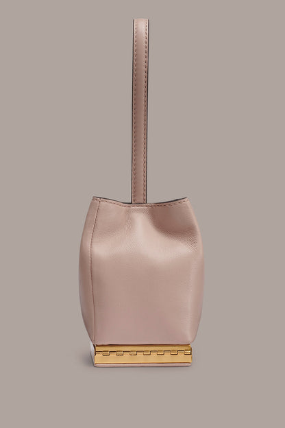 Donna Karan SISAL LEATHER CLUTCH