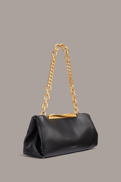 Donna Karan POPLIN LEATHER CLUTCH