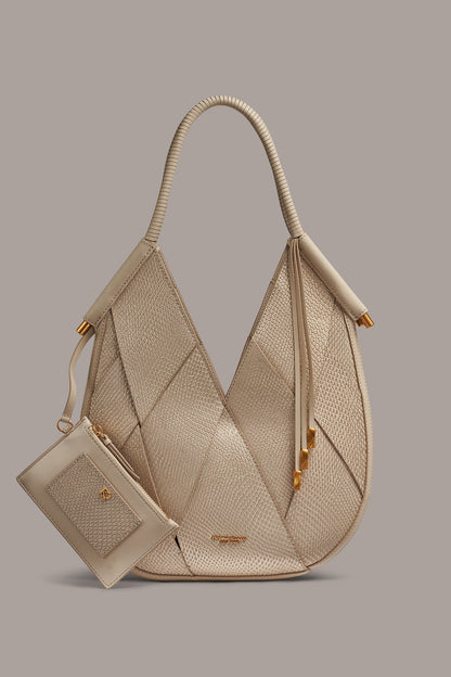 Donna Karan BALDWIN WOVEN LEATHER MINI SHOULDER BAG