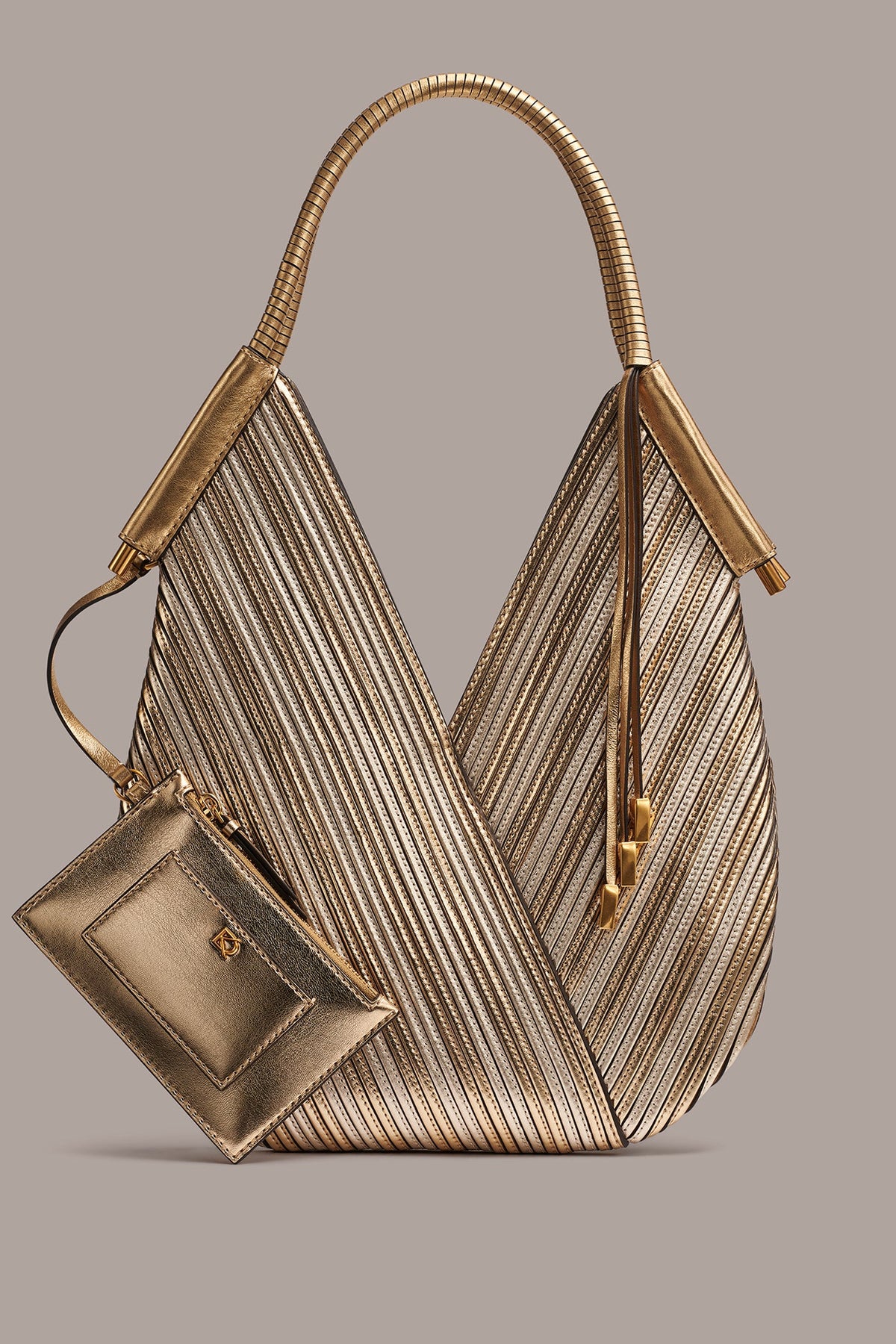 Donna Karan BALDWIN MINI METALLIC SHOULDER BAG