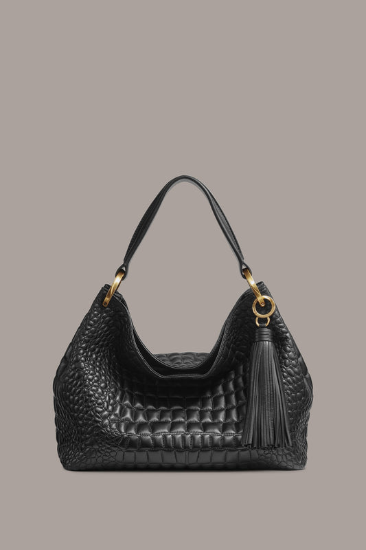 Donna Karan GLENWOOD CROC-EFFECT SHOULDER BAG
