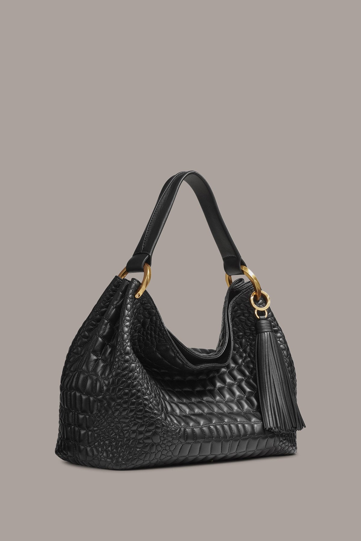 Donna Karan GLENWOOD CROC-EFFECT SHOULDER BAG