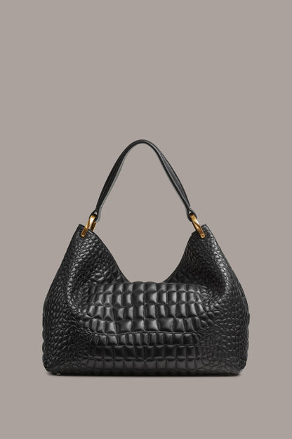 Donna Karan GLENWOOD CROC-EFFECT SHOULDER BAG