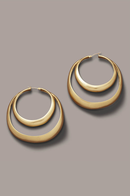 Donna Karan ORGANIC MOLTEN MULTI ROW HOOP EARRING