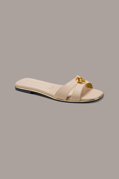 Donna Karan HALO SQUARE-TOE SLIDE SANDAL
