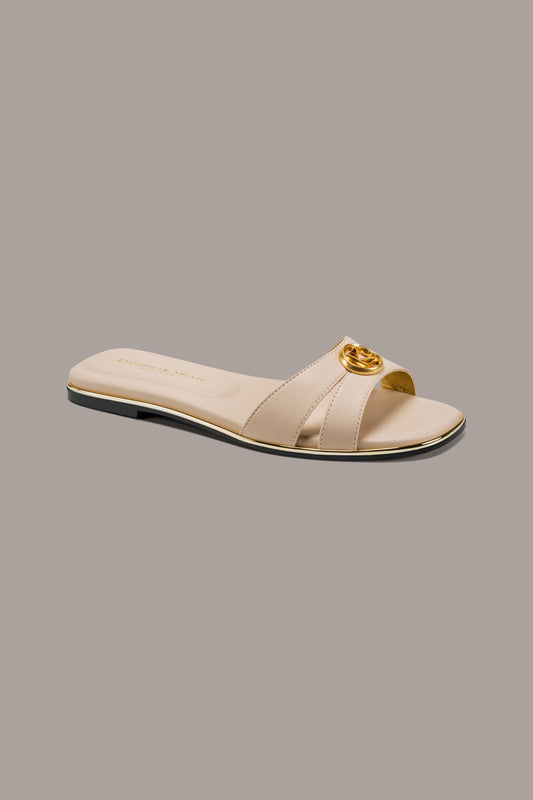 Donna Karan HALO SQUARE-TOE SLIDE SANDAL