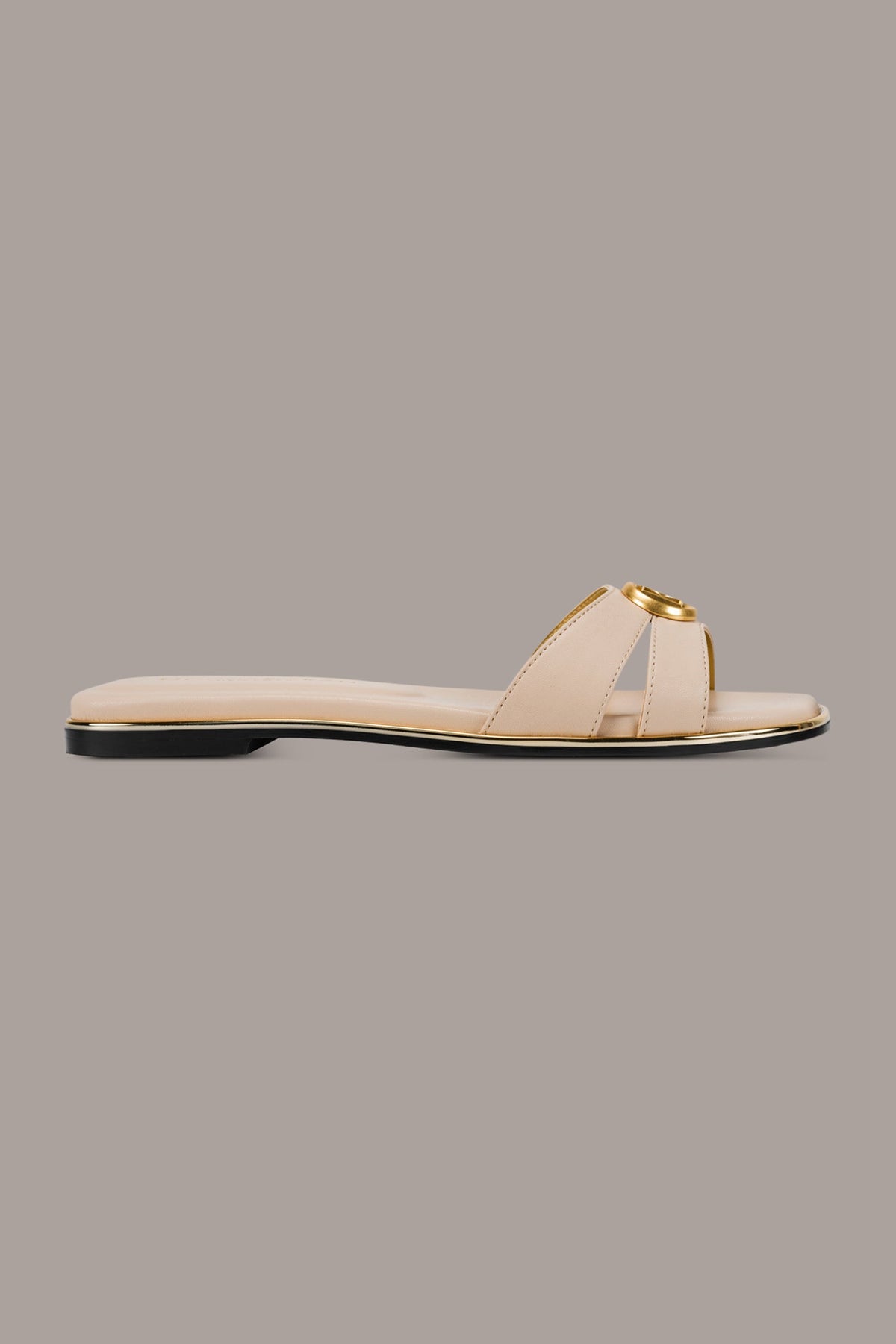 Donna Karan HALO SQUARE-TOE SLIDE SANDAL