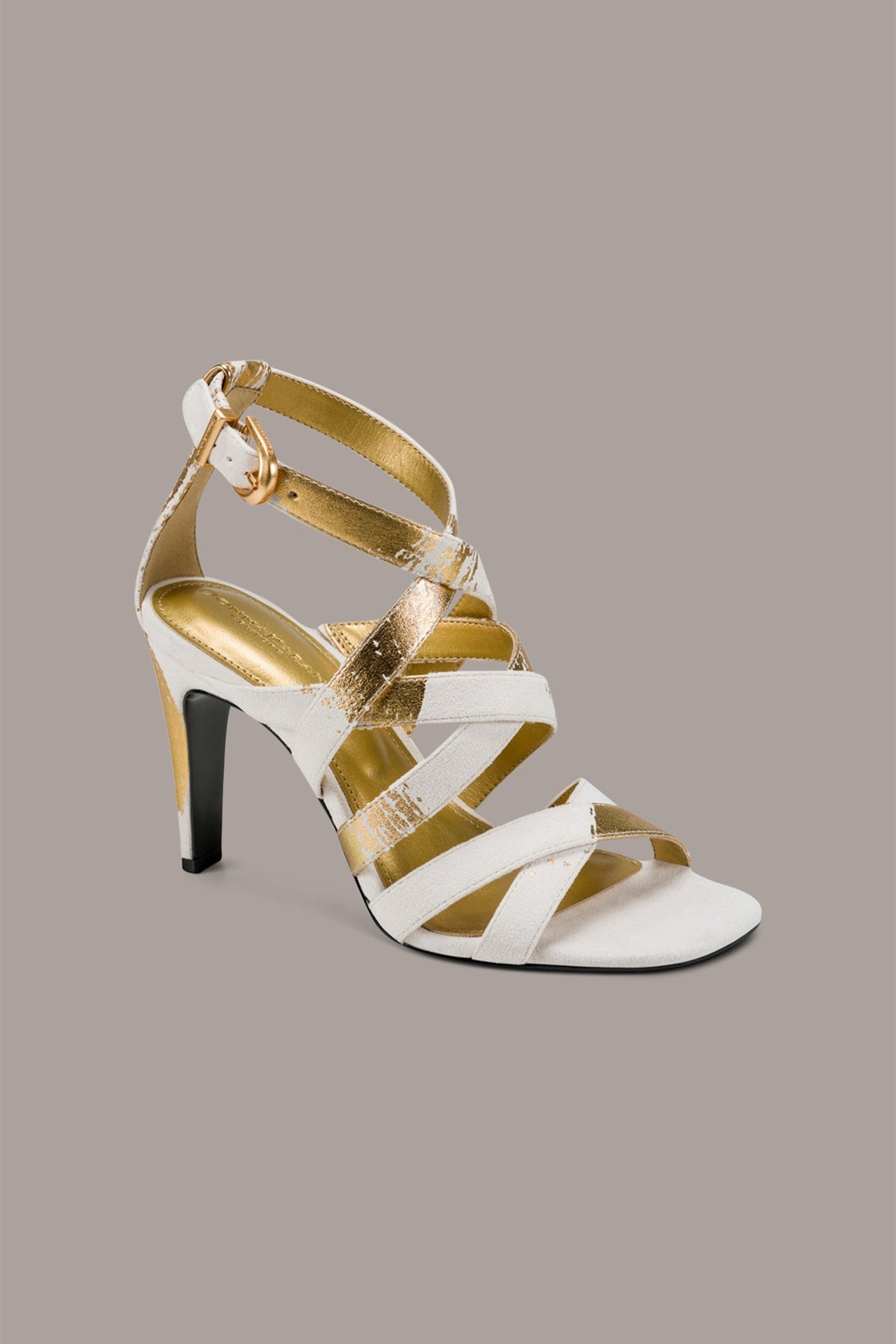Donna Karan BRIARROSE METALLIC BRUSHSTROKE SANDAL