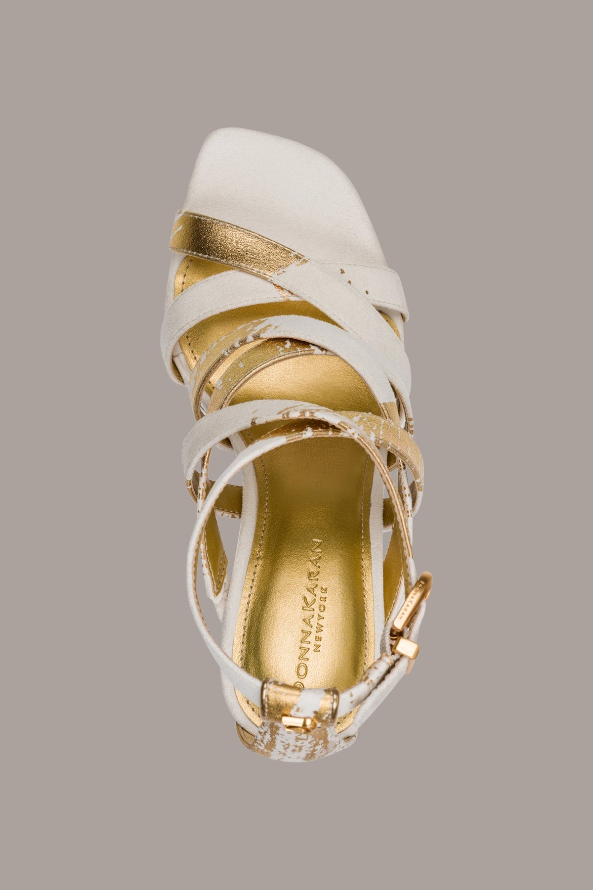 Donna Karan BRIARROSE METALLIC BRUSHSTROKE SANDAL
