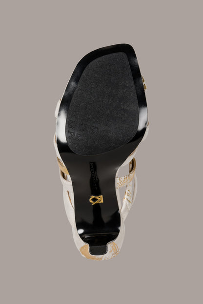 Donna Karan BRIARROSE METALLIC BRUSHSTROKE SANDAL