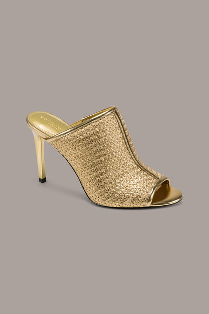 Donna Karan DONNA METALLIC RAFFIA MULE