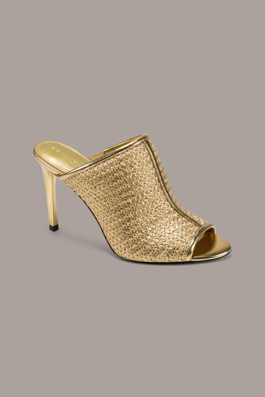 Donna Karan DONNA METALLIC RAFFIA MULE