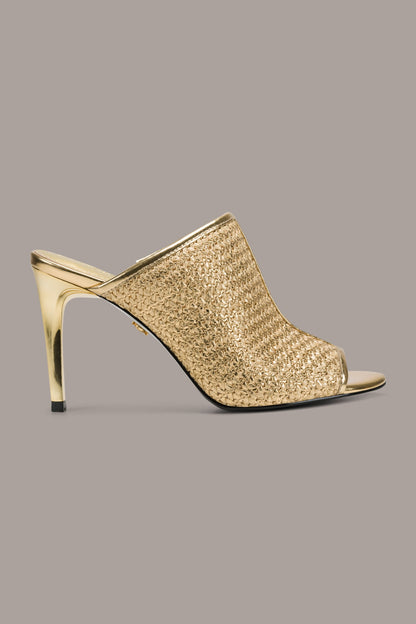 Donna Karan DONNA METALLIC RAFFIA MULE