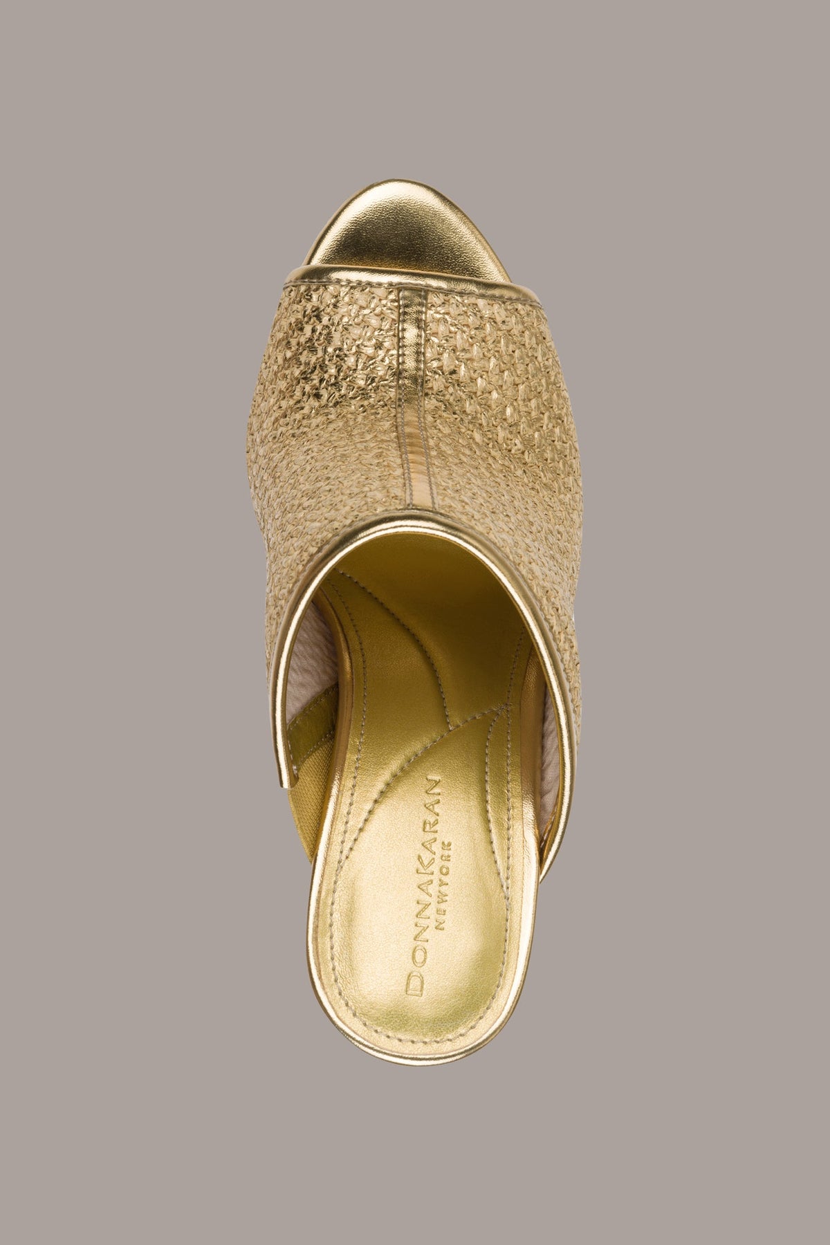 Donna Karan DONNA METALLIC RAFFIA MULE
