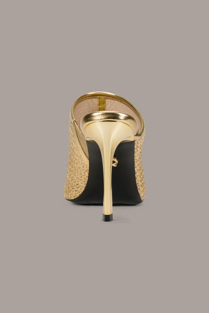 Donna Karan DONNA METALLIC RAFFIA MULE