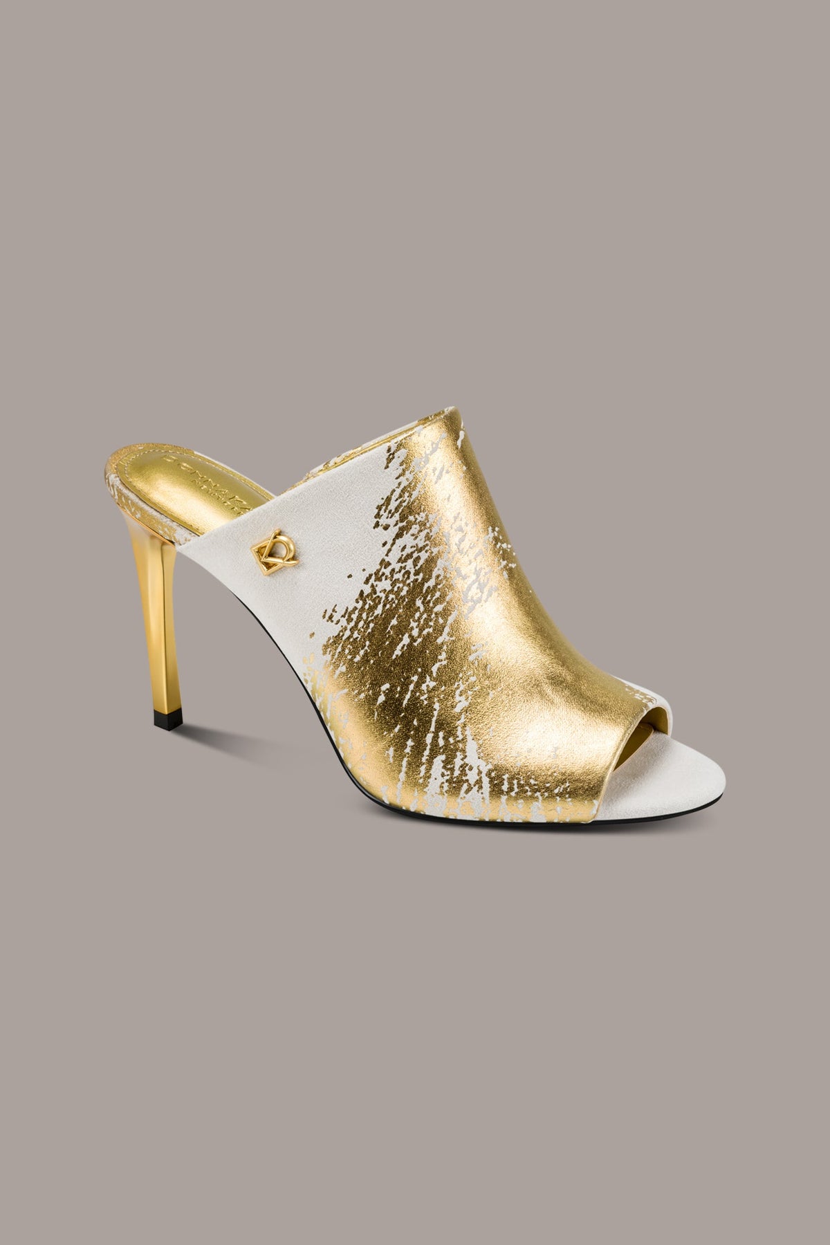 Donna Karan DONNA METALLIC BRUSHSTROKE MULE SANDAL