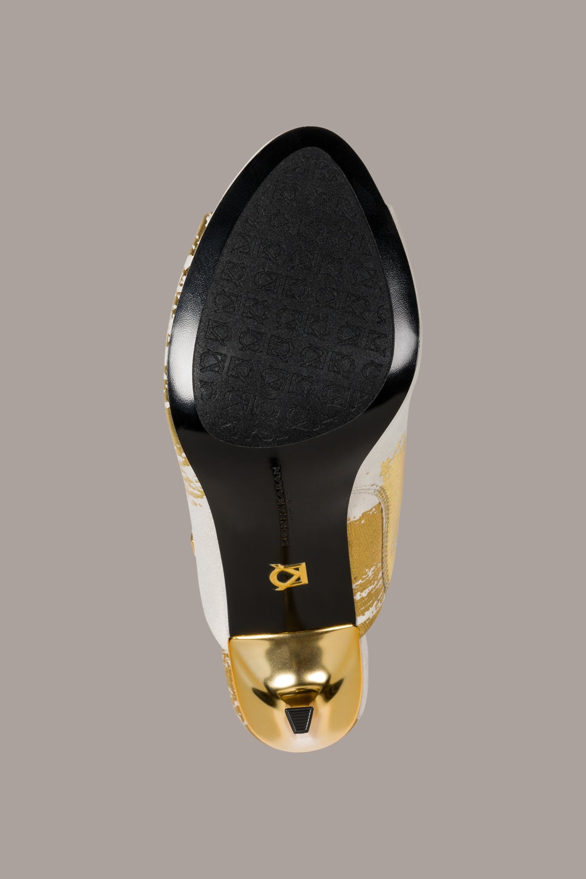 Donna Karan DONNA METALLIC BRUSHSTROKE MULE SANDAL