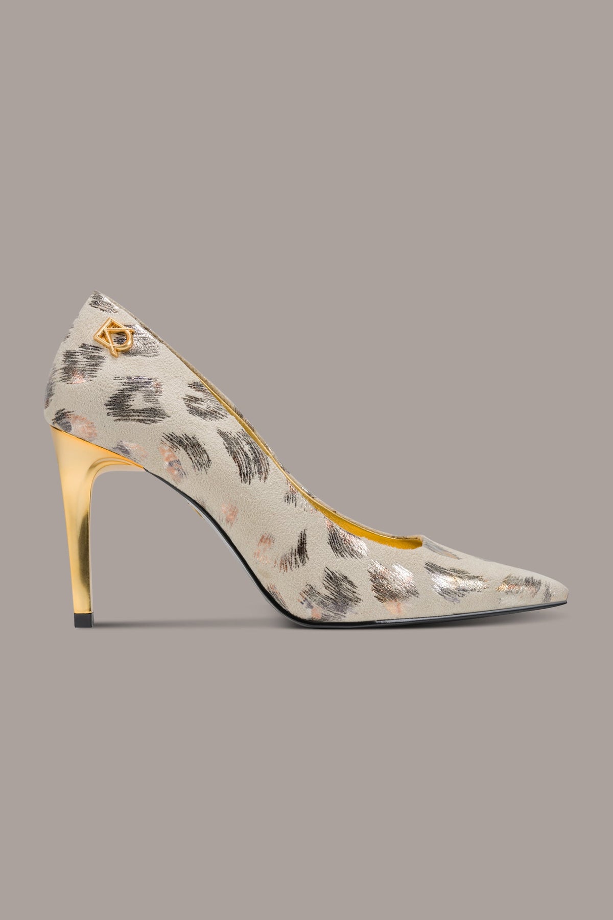 Donna Karan SAVITA METALLIC LEOPARD HIGH PUMP