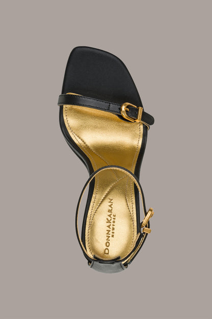 Donna Karan PRYCE LEATHER ANKLE STRAP SANDAL